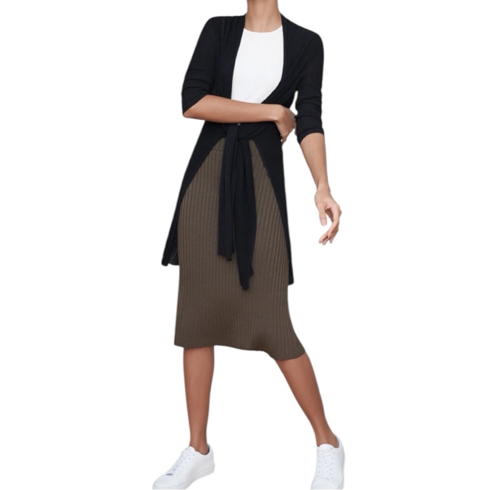 MM. LaFleur Graham Rib Sheer Kimono